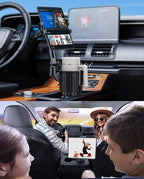 Peastrex Cup Holder Tablet Mount, Ipad Cup Holder Car Mount with Adjustable Arm for Tablet iPhone 3-11in iPad Pro Air Mini, Fire, iPhone 15, Galaxy S24 Z Fold 5
