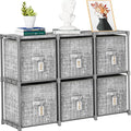 LUKYTOWER Cube Storage Organizer Shelf with Printed Bins + Labels, Cubby Storage Organizer with Bins, Large Capacity Shelves 