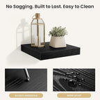 Fun Memories Floating Shelves for Wall, Rustic Wood Wall Mounted Shelves for Bathroom, Bedroom, Living Room & Kitchen, Storag