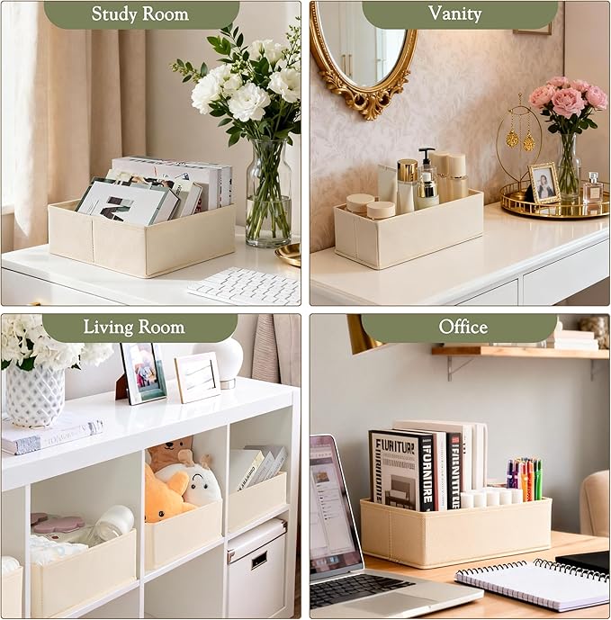 Criusia Drawer Organizer 18-Piece Set, Dresser Organizer for Baby Clothes, Foldable Closet Storage & Drawer Dividers for Unde