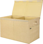 BALEINE Fabric Storage Bins with Lid, Collapsible Extra Large Storage Boxes Bins Baskets with Divider for Home Organizing (25