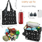 BeeGreen Reusable Grocery Shopping Bag -Travel Tote Bag - Foldable Compact Sturdy Bags