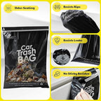 150 Bags Tidyphil Hanging Car Trash Bags Disposable, Leak-proof, Odor Seal. 2 Gallon Car Garbage Bags. Alternative to Car Trash Can, Easy Stick-On Car Garbage Can for Car,SUV,Truck, Vehicle, Stroller.