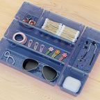WOWBOX 9 Pack Clear Drawer Organizer Set, Acrylic Drawer Storage Trays, Storage Bins for Makeup, Cosmetics, Jewelries, Utensi