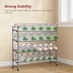 Tajsoon Expandable Shoe Rack for Closet 4 Tier, 29“-41“Adjustable & Stackable Shoe Shelf Storage, Metal Shoe Rack Organizer f