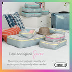 MUMI Packing Cubes - 5 Compression Packing Cubes for Travel, Luggage Organizer Bags for Suitcases, Carry-On, Duffle or Backpa