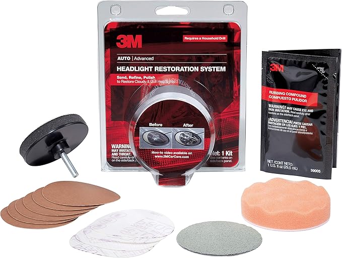 3M 39008 Headlight Lens Restoration System - Case of 4