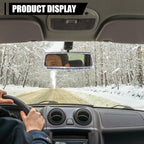 ZIMISI Bling Car Rear View Mirror, 10.51 Inch HD Glass Wide Angle Rearview Mirrors, Clip-on Crystal Diamond Panoramic Rear View Mirror Accessories, Bling Car Decorations for Women (Silver)