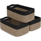 Goodpick Storage Baskets, Small Baskets for Organizing Gift Basket Empty Woven Rope Basket for Shelves Closet Organizer Bins 