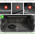 4PCS Multipurpose Cargo Organizer Blocks, Plastic Car Trunk Storage Organizer Blocks Used with Wool Carpet, Adjustable Trunk Divider