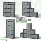 Cube Storage Organizer with Storage Bins Included - The Perfect Closet Organizers and Storage Solution. Includes 12 Storage C