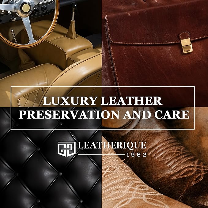 Leatherique Leather Care & Preservation Set - 16 oz | Leatherique Rejuvenator Oil & Prestine Clean 2-Step System | Softens, C
