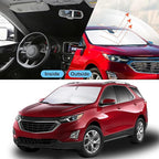 Front Windshield Sun Shade Foldable Car Front Window Sun Shade Windshield Shade Custom Fit for 2018-2026 Che-vrolet Equinox Block UV Rays Accessories Heat Keep Cooler