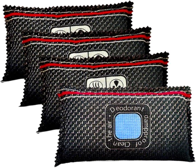 4 Pack Dehumidifier Bags, 400g Reusable Humidity Absorber Portable Anti Fog Car Dehumidifier for Vehicle, New Home,