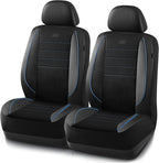 Skechers Air-Cooled Memory Foam Seat Covers,Mesh Thick Car Seat Covers,Piping Leather Car Seat Covers Front Seats,Airbag Comp