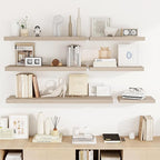 40 Inch Floating Shelves, 3D Textured Wood Grain, 40"x9.25"x1.5" Inch Deep Floating Shelves for Wall, Wooden Shelves for Bath