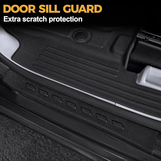 Floor Mats for Chrysler Pacifica 2017-2025 2026, All Weather Floor Mats Trunk Cargo Liner with Backrest Protectors Accessories, Full Coverage Set for 7/8 Seats (Not fit Hybrid)