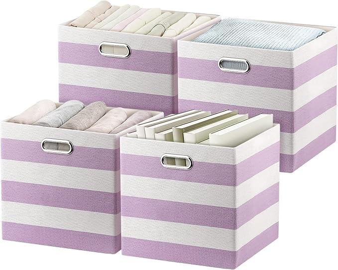 Posprica Storage Bins Storage Cubes,13×13 Collapsible Storage Boxes Containers Organizer Baskets for Nursery,Office,Closet,Sh