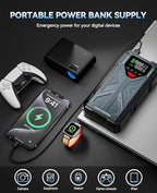 Car Battery Jump Starter with Air Compressor Portable, 150PSI 4000A Jump Starter Jumper Box for Car Battery Portable Jumper