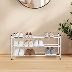 STORAGE MANIAC Expandable Shoe Rack, 12 Pairs Stackable Small Shoe Rack, Metal Adjustable Shoes Organizer for Closet, Entrywa