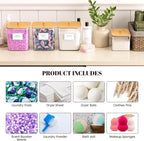 2+1 Pack Laundry Pods Container,Clear Laundry Detergent Powder Storage Containers,Laundry Room Organization Containers with W