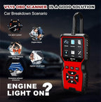 V519 OBD2 Diagnostic Scanner Tool - Vechicle Check Engine Light Code Reader with Battery Voltage Tester, I/M Readiness, Reset,