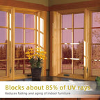 WPCTEV Window Privacy Film One Way Daytime Mirror Tint Treatments UV Heat Control Vinyl Stickers Sun Block Glass Paper Door Covering Reflective (Red Silver, 17.5 Inch x 16.4 Feet)