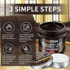 Dark Brown Leather Recoloring Balm with 100ml Mink Oil,Leather Couch Scratch Remover,Leather Repair kit for Vinyl Furniture a