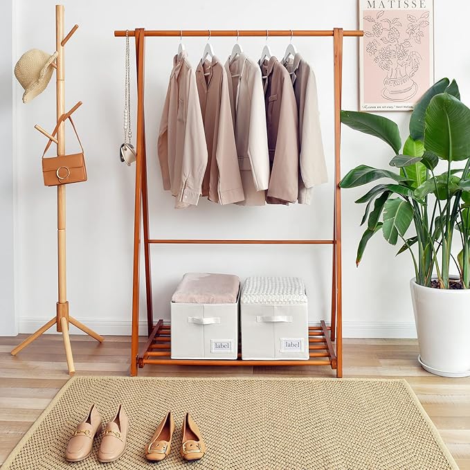 GRANNY SAYS Cloth Storage Bin with Label Holder, Closet Organizers and Storage Shelves, Sweater Storage Boxes for Closet Room