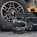 JACO 20V Cordless Tire Inflator Portable Air Compressor Pump | with 3.0Ah Max Li-Ion Rechargable Battery