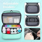Mancro Dual Layers Medicine Organizer Bag, Pill Bottle Organizer Storage with Lockable Zipper, Medication Travel Bag for Pill