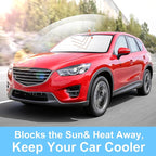 TINGLU Sun Shade for Mazda CX-5 CX5 2013-2016 Accessories Windshield Sun Shade Window Shade UV Rays Protection Sun Visor Cover with Steering Wheel Sunshade Storage Bag