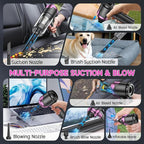 KMM Handheld Car Vacuum Cleaner, 10000PA Vacuum Cleaner & Air Duster, 120W High Power Vacuum Portable Cordless, Hand Held Vac