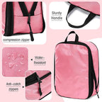 5 Pack Compression Packing Cubes for Travel Space Saving Cubes Luggage Organizer for Suitcase(Pink,Mixed)