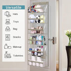 AOODA Clear Over the Door Hat Racks for Baseball Caps, Large Holds up to 72 Caps Hat Storage Organizer for Closet Wall, Deep 