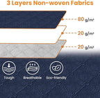 Fab totes 24 Gallons Clothes Storage,Foldable Thick Fabric Blanket Storage Bags, Containers for Organizing Bedroom, Closet, C