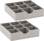 Household Essentials Drawer Organizer Tray 2 Pack, Gray