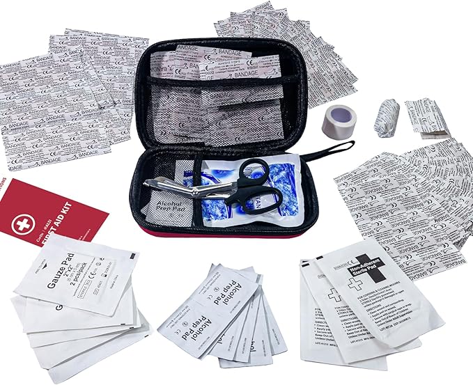 All-Purpose First Aid Kit 184 Pieces, Emergency Kit for Home, Travel, Car, Business, Worksite and Office, Portable Emergency 