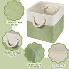 Geiserailie 6 Pcs 11 x 11 Inch Cube Storage Bins Fabric Storage Organizer Bins Foldable Cube Baskets with Sturdy Carry Handle