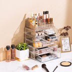 Sorbus Acrylic Makeup Organizer Set, 7-Drawer Vanity & Countertop Cosmetic Storage with Small & Wide Compartments, Glitter Ma