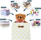 Fabric storage bins Cubes, Fabric Cube Organizer with Handle, Foldable Cube Bins for Cloth or Accessary Storage, 11x11x11, Se