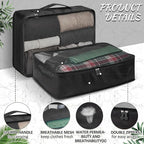Silkfly 8 Pcs XL Packing Cube for Travel Luggage Organizer Suitcase High Capacity Large Packing Bag Bulk Reusable Mesh Travel