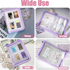 Travel Jewelry Organizer Transparent Jewelry Storage Book Set with Pocket Traveling Necklace Earring Organizer with Zipper fo