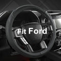 West Llama Car Steering Wheel Cover for Ford F-150, F-250, F-350, Expedition (Black-Large Size)