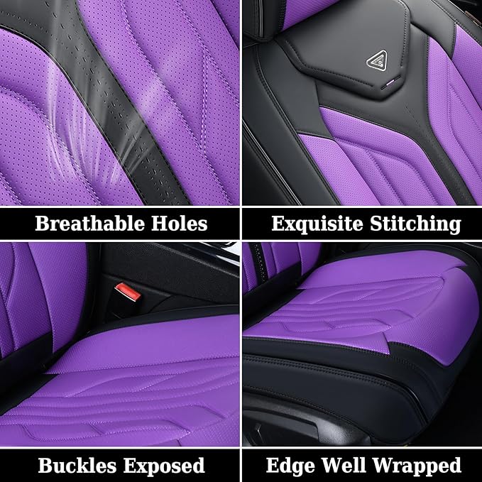 Coverado Front Seat Covers, Leather Seat Covers for Cars, Car Seat Covers Front Seats, Automotive Seat Covers Car Seat Protec