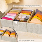 12 Pack Drawer Organizers for Clothing, Foldable Clothes Storage Box Closet Dresser Drawer Organizers Dividers, Bedroom Organ