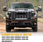 Front License Plate Frame Compatible with GMC Sierra 2500 HD 3500 HD 2024 2025 2026, Bumper License Frame Holder Mounting Bra