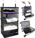 Grand Fusion Stow-N-Go Packing Organizer for Luggage, Portable Hanging Travel Shelves, Carry-On Closet, Hanging Packing Cubes