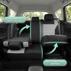 FH Group Automotive Car Seat Covers Full Set Premium 3D Air Mesh Front Seat Covers, Airbag Compatible & Split Bench Cover Uni
