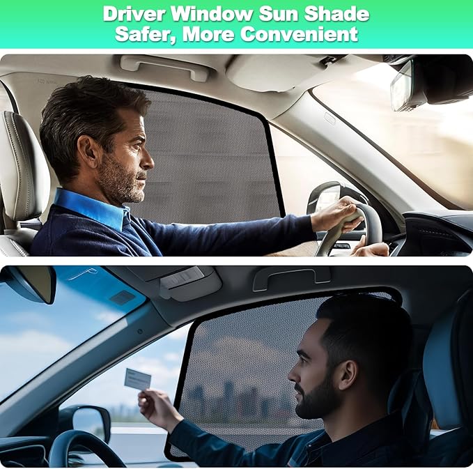 2019-2024 RAV4 Window Shades -Car Window Shade for Baby and Driver, Breathable Mesh Car Privacy Curtains for Side Windows, UV Protection and Heat Insulation for Road Trips, Napping